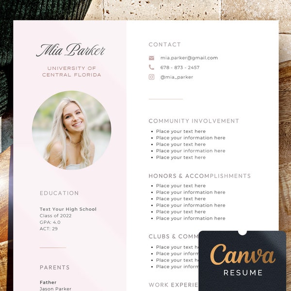 Sorority resume template 2023, Sorority recruitment, Editable Sorority rushing resume with image Canva, Delta Gamma, Phi Mu, Sigma Kappa etc