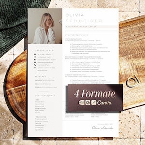 Bewerbungsvorlagen Word, Lebenslauf mit Bild, Bewerbung, Lebenslauf Vorlage Google Docs, Canva + Apple Pages, Lebenslauf Deutsch Vorlagen