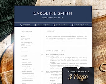 Plantilla de CV profesional: Diseño moderno (Word y Pages)