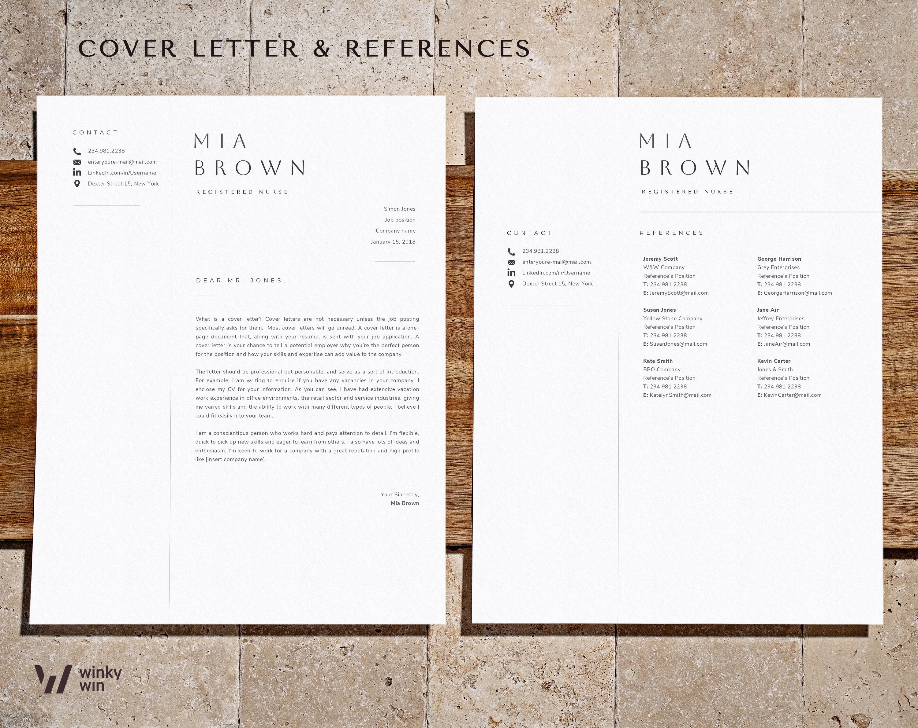 Nurse Resume Template Nursing Resume New Grad, BSN Resume Design ...