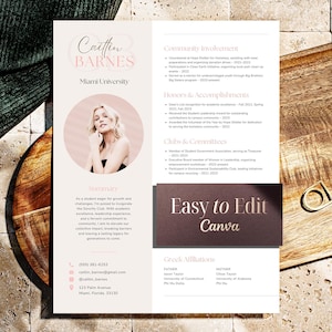 Plantilla de currículum limpia para reclutamiento de hermandades con foto, diseño simple y neutro en color rosa claro, currículum social para reclutamiento de hermandades