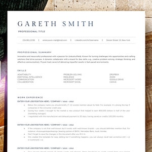 Сurriculum vitae template Ats friendly, Ats Resume Template Google Docs, Word, Cv Template Professional Resume and Cover Letter Template