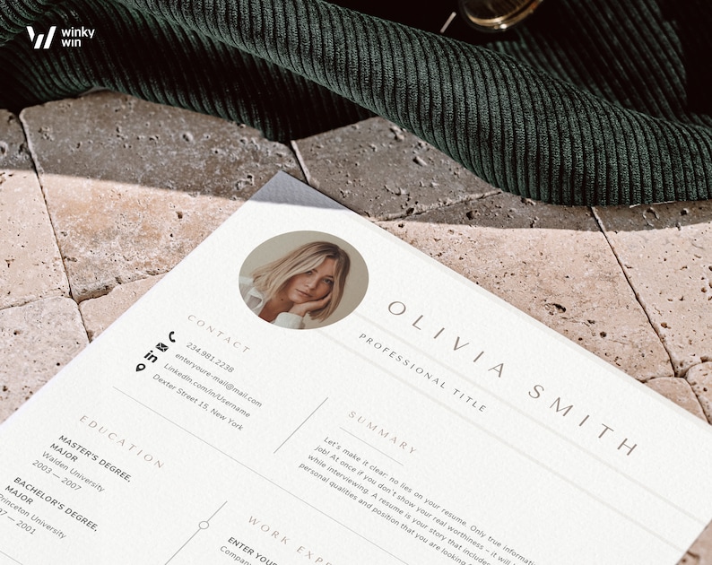 Cv Template, Resume Template Canva, Cv Design Word + Pages, Best Cv Resume Layout, 2025 Resume with image, Cv with Photo Resume 1, 2, 3 page image 6