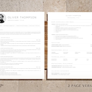 Professionell ATS CV-mall Google Docs, ATS-vänligt CV Word, Pages, enkelt och grundläggande CV med foto, tydligt ATS-ansökningsbrev bild 3