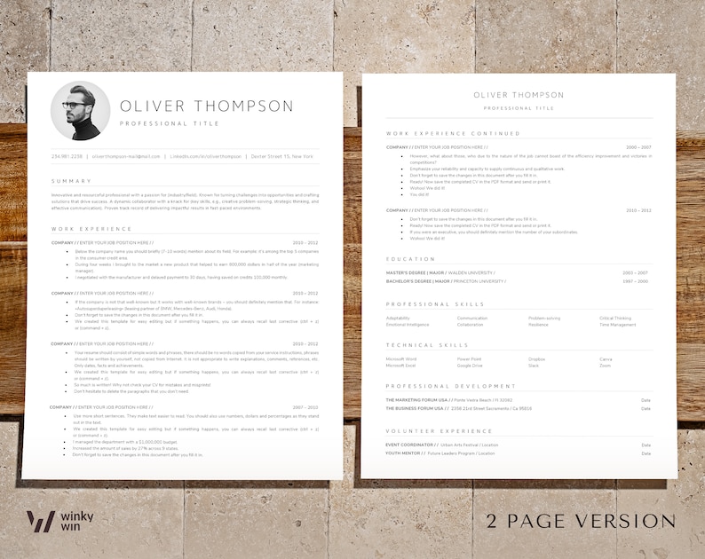 Professionell ATS CV-mall Google Docs, ATS-vänligt CV Word, Pages, enkelt och grundläggande CV med foto, tydligt ATS-ansökningsbrev bild 3