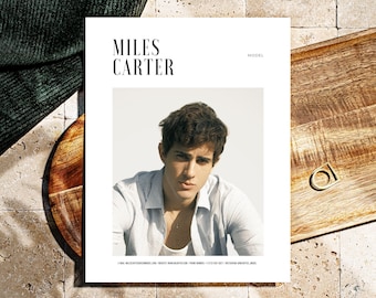 Model Comp Card Template Canva: Fashion Portfolio (PDF)