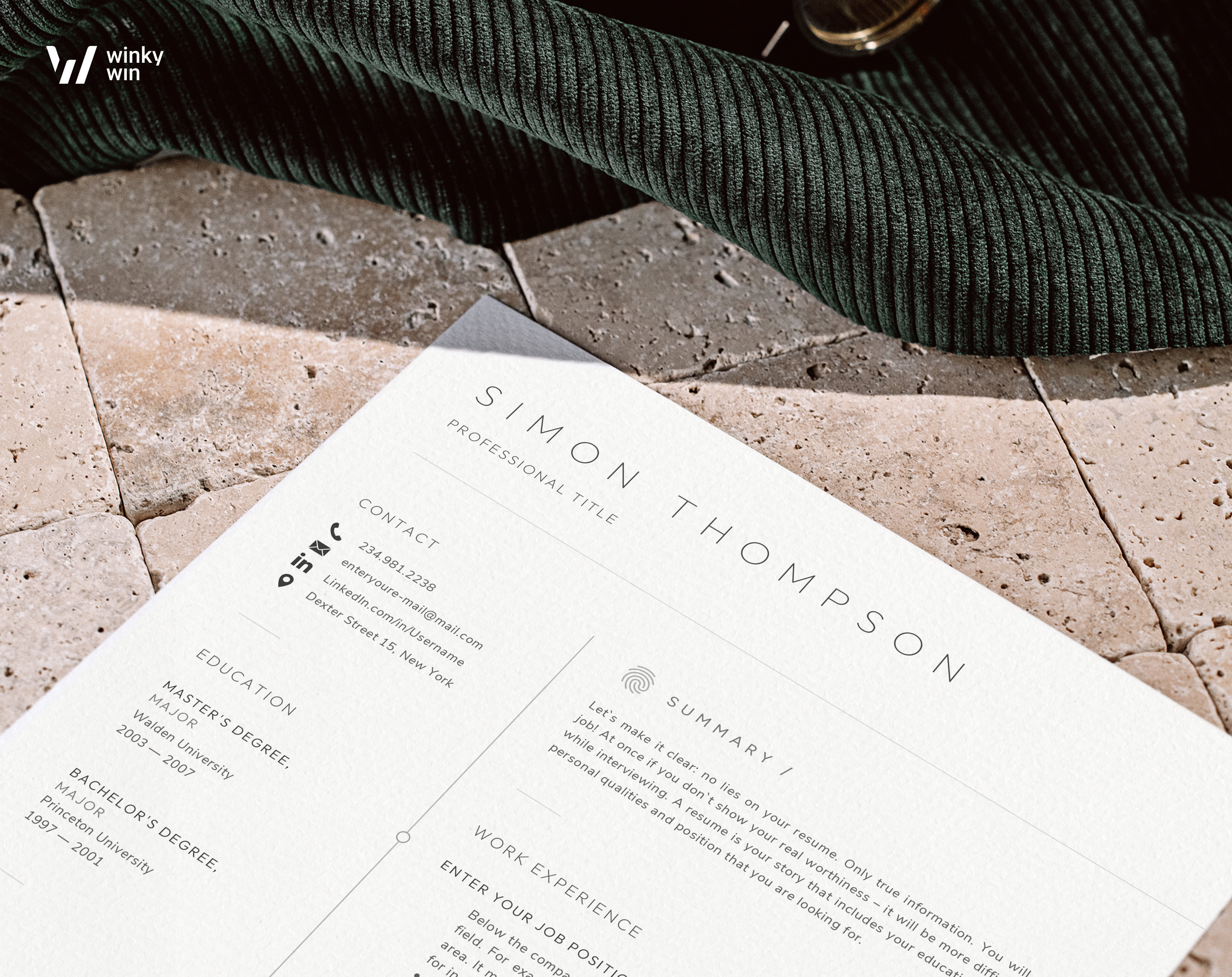 Clean Resume Template | Professional Executive Resumes | Easy to Edit ...
