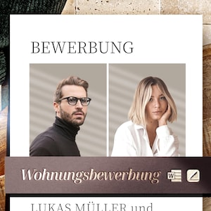 Wohnungsbewerbung Paar Vorlage Deutsch Word, Formular Anschreiben Muster Mieterselbstauskunft Bewerbung als Mietinteressenten Deckblatt