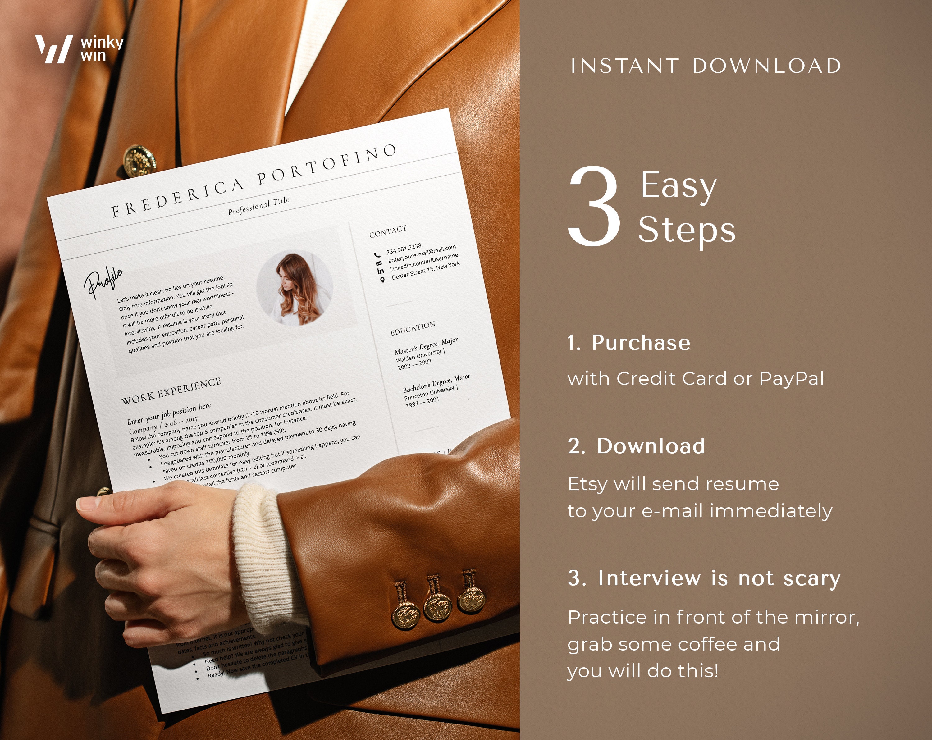 Creative Resume Template Cv Template Instant Download - Etsy Australia