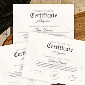 Certificate of Recognition Template Canva, Gold Certificate of ...