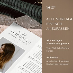 May include: A resume template with the name "Lisa Friedrich" and the title "Personal Referent" is displayed. The image also includes text in German: "Alle Vorlagen Einfach Anzupassen" and "Alle Vorlagen Einfach Anzupassen".