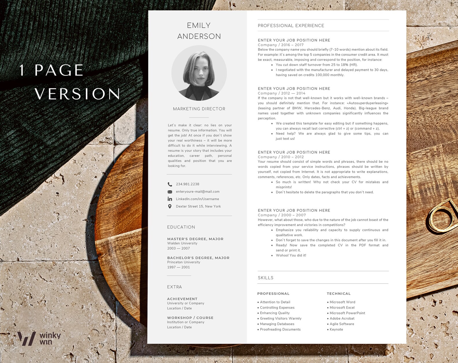 Compact Cv Format Compact Resume Templates With Photo, Two Column Cv Template Picture ...