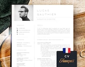 Modèle Cv Word et Pages mac, Gratuit Lettre de Motivation, Cv francais, Exemple de Cv Professionnel, Simple Canadien Modèle cv Québec Word