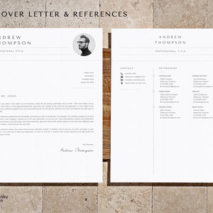 Professional Resume Template with photo, Cv Template Resume Google Docs, Word & Pages, Modern Resume Templates 2023, 1-3 Page Minimalist CV image 4