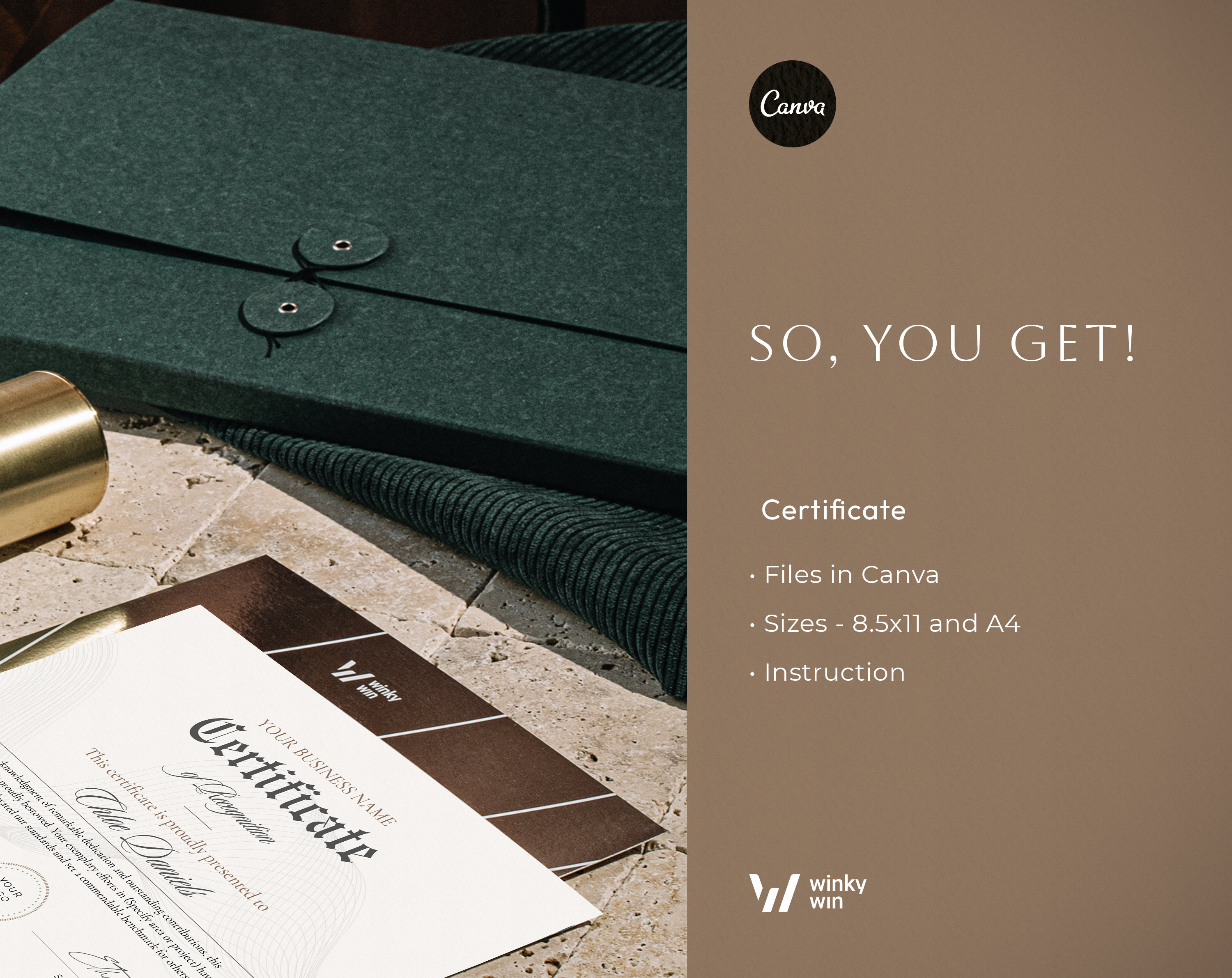 Certificate of Recognition Template Canva, Gold Certificate of ...