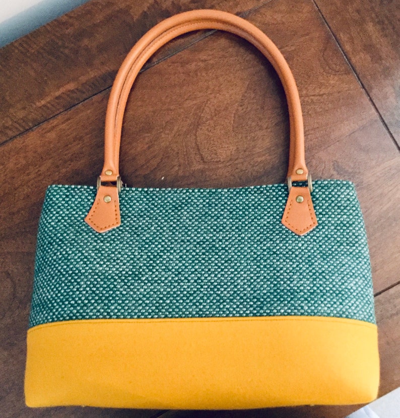 Tweed shoulder bag handbag Etsy