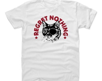 Cat Men's Cotton T-Shirt - Cats Animals Regret Nothing