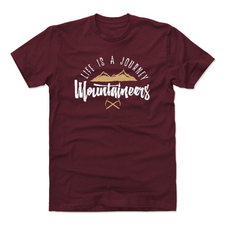 Mountains Outdoors Life Is A Journey Mountaineers Wht Adventure Lover Men/'s Cotton T-shirt