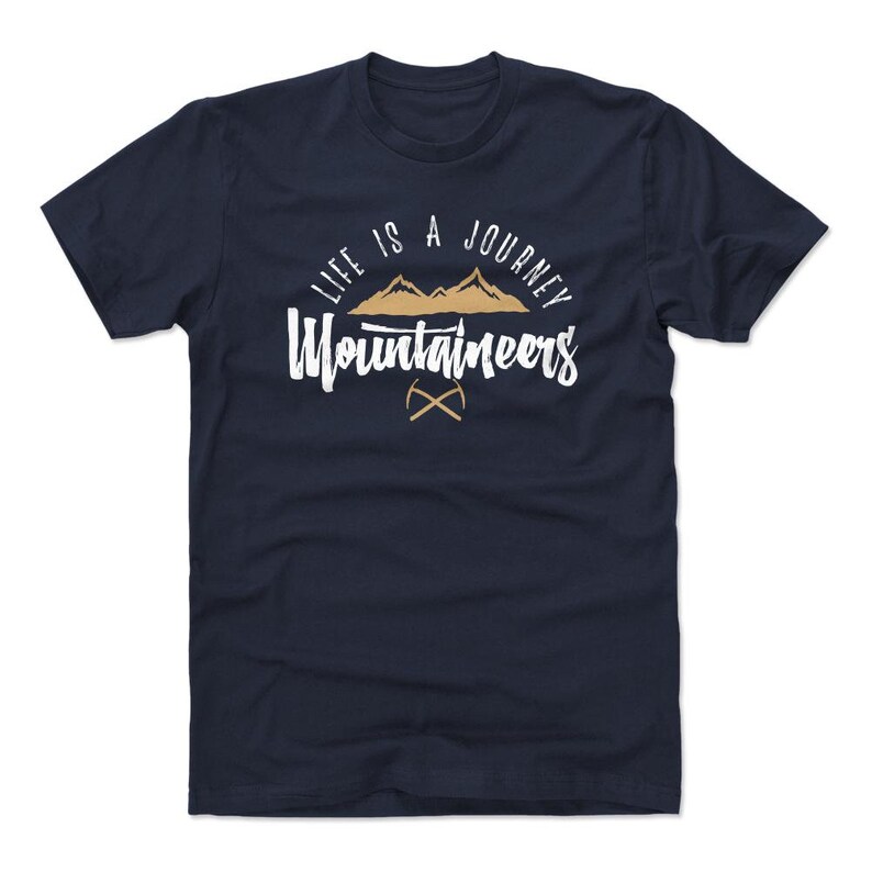 Mountains Outdoors Life Is A Journey Mountaineers Wht Adventure Lover Men/'s Cotton T-shirt