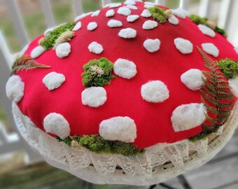 Custom Mossy Mushroom Hat - Made to Order / Unique Details