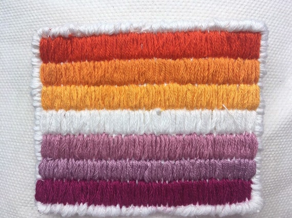 Lesbian Pride Flag Embroidered Patch Lesbian Pride Flag Embroidered Patch