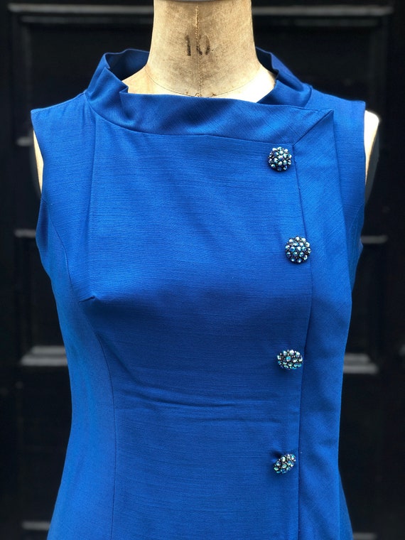 1960's Royal Blue Cocktail Dress