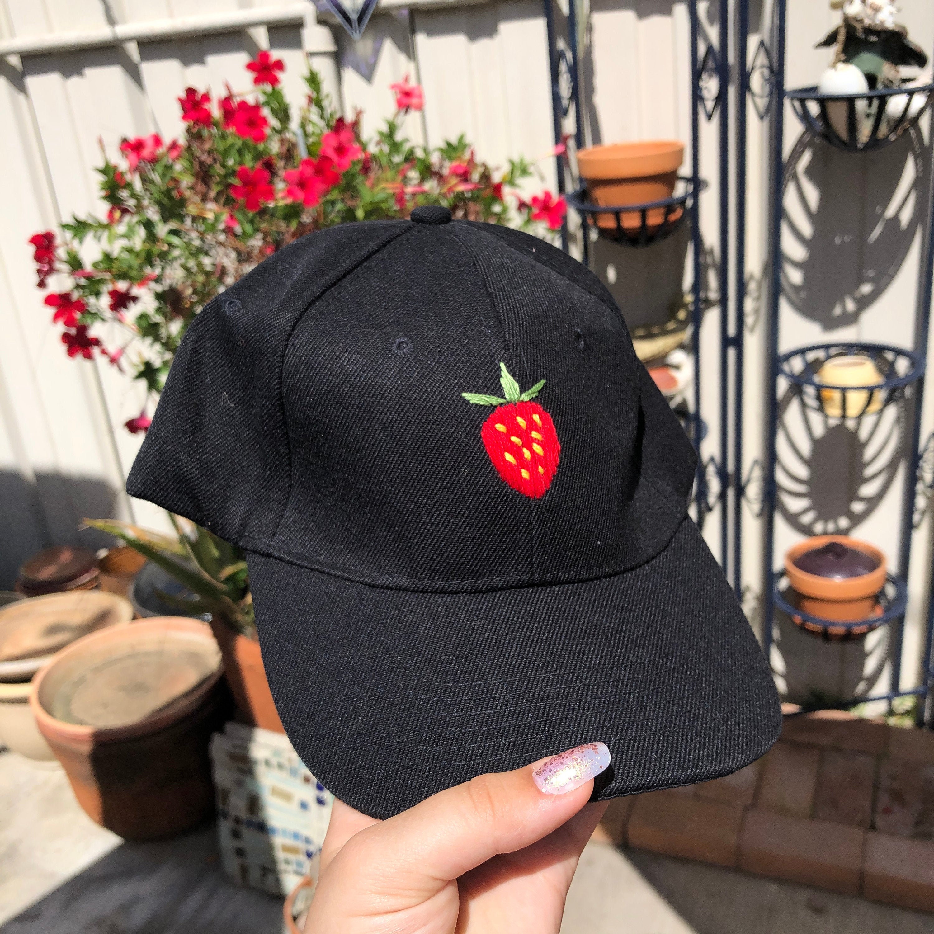 strawberry baseball cap