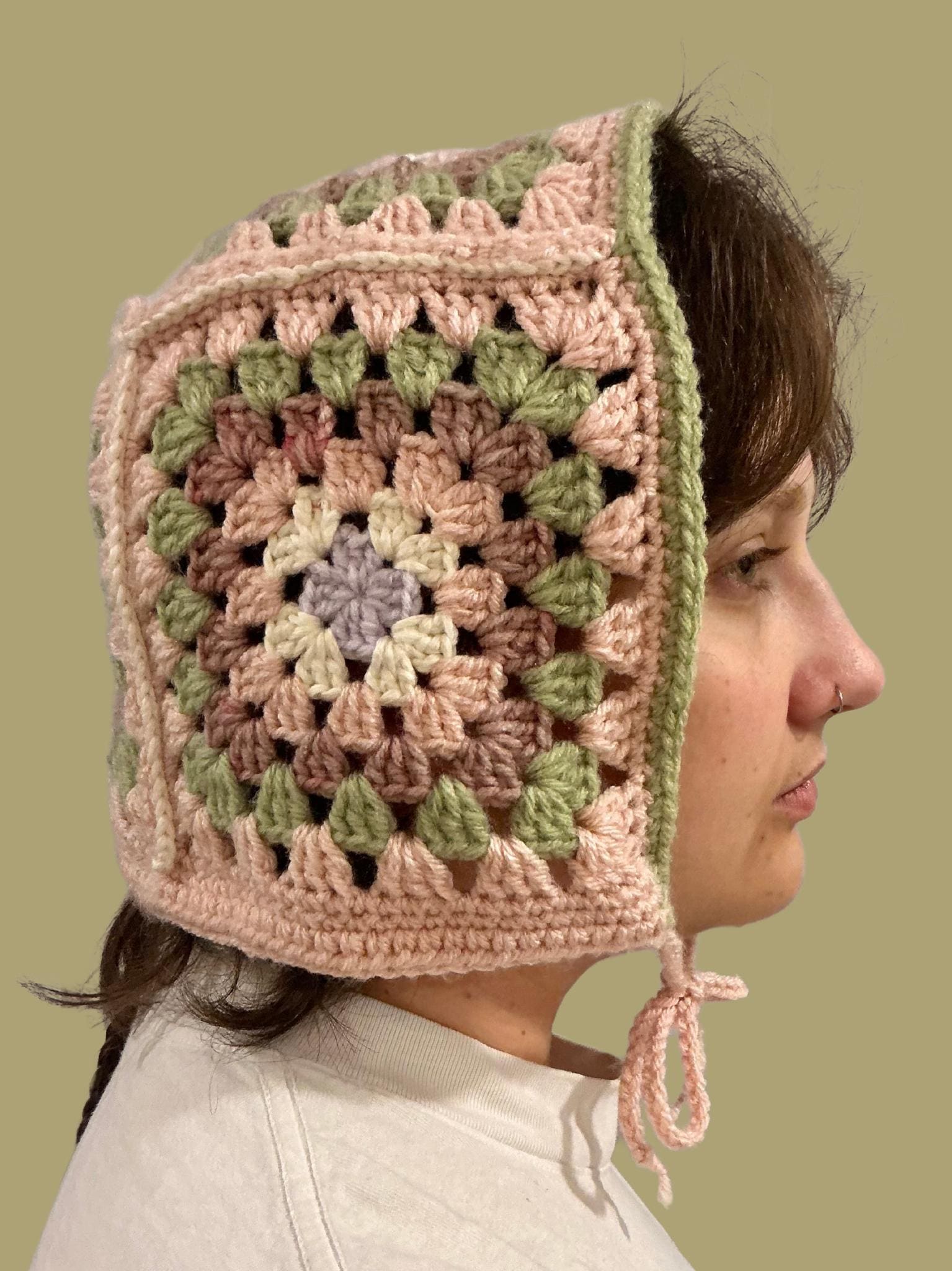 Crochet Granny Square Bonnet / Hood - Etsy