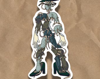 Mysterious Rat Guy Vinyl Sticker