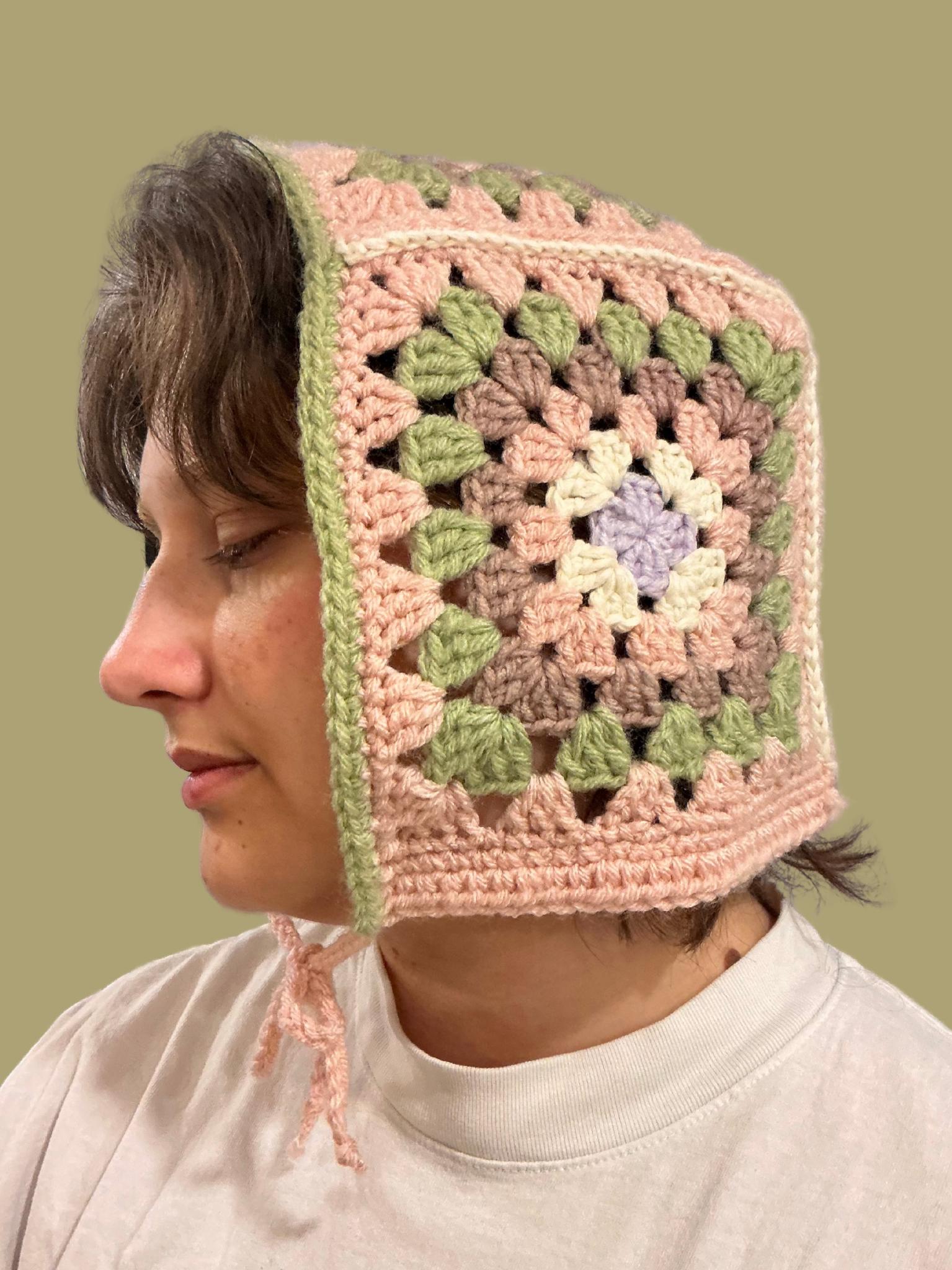 Crochet Granny Square Bonnet / Hood - Etsy