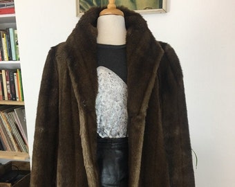 Faux Fur Coat Dark Brown Fake Fur Jacket Vegan Vintage 70s 80s Bohemian Jacket Boho Furry Glam Rock Fuzzy Bohemian Winter Medium Faux Fur Coat Dark Brown Fake Fur Jacket Vegan Vintage 70s 80s Bohemian Jacket Boho Furry Glam Rock Fuzzy Bohemian Winter Medium