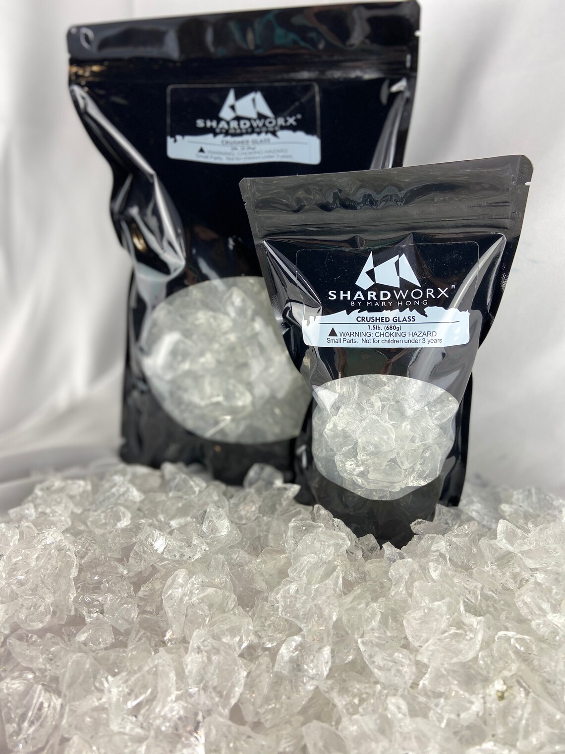 Crystal Clear 5 LBS Crushed Glass Shardworx® Art From Shard Etsy