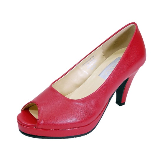 red high heels wide width