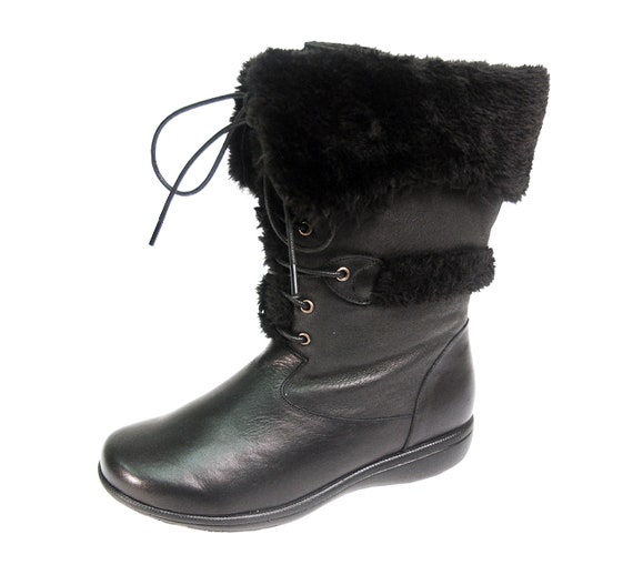 womens mid calf boots wide width