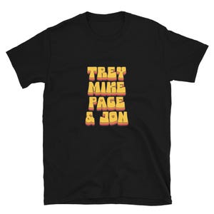 Phish Trey Mike Page & Jon T-Shirt – Vintage Text Band Member Tee – Classic Jam Band Music Shirt – Phish Fan Concert Gift