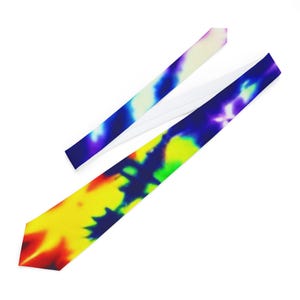 Vibrant Tie-Dye Necktie – Bold Swirl Neckwear for Men – Funky Statement Tie for Concerts and Gifts
