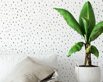 Black and White Speckle Self Adhesive Wallpaper | Dalmatian Peel and Stick | Spots and Dots Wallpaper