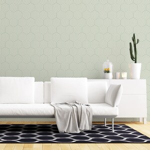 Sage Green Wallpaper Self Adhesive Honeycomb Geometric - Etsy UK