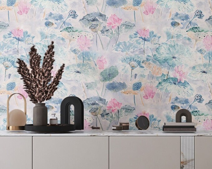 Red Rose Peel and Stick Wallpaper Sketch Floral Self Etsy