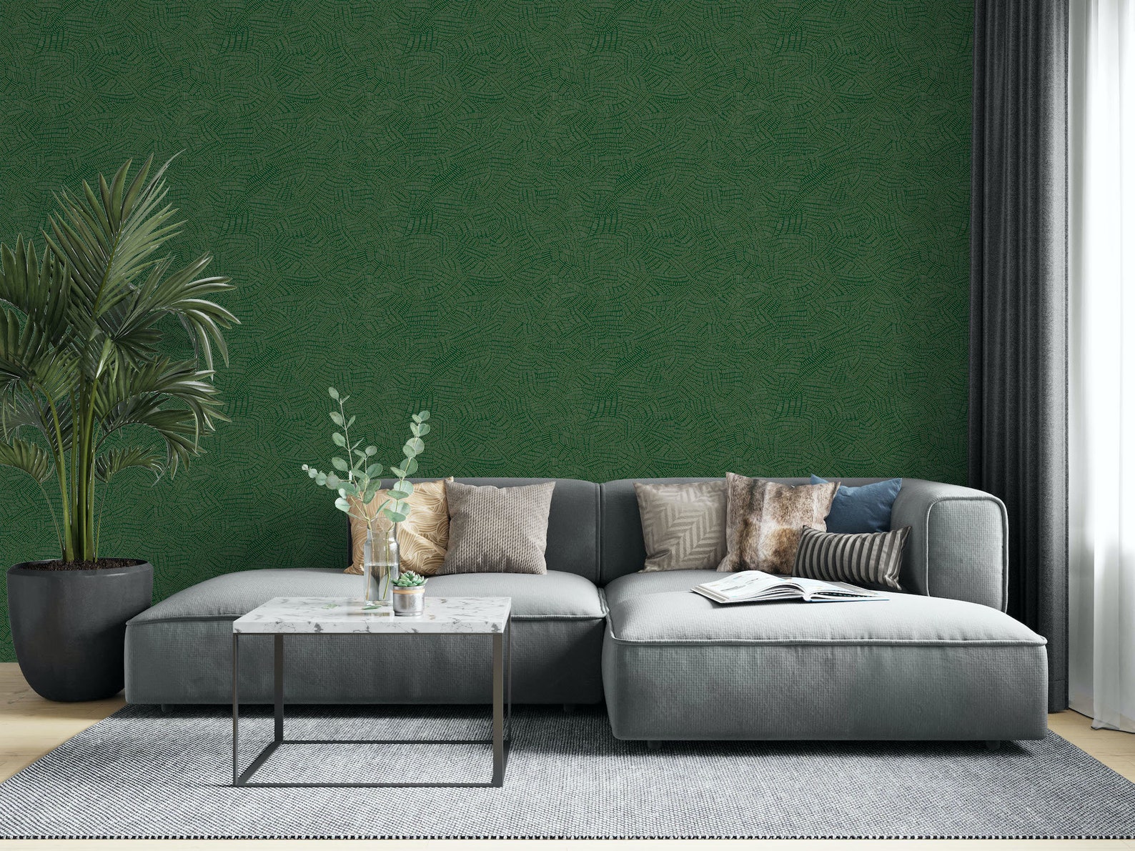 Green Self Adhesive Wallpaper Geometric Peel and Stick | Etsy