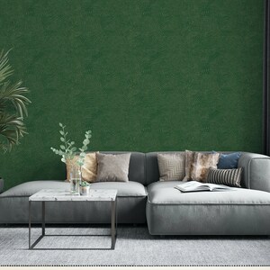 Green Self Adhesive Wallpaper Geometric Peel and Stick Forest Green