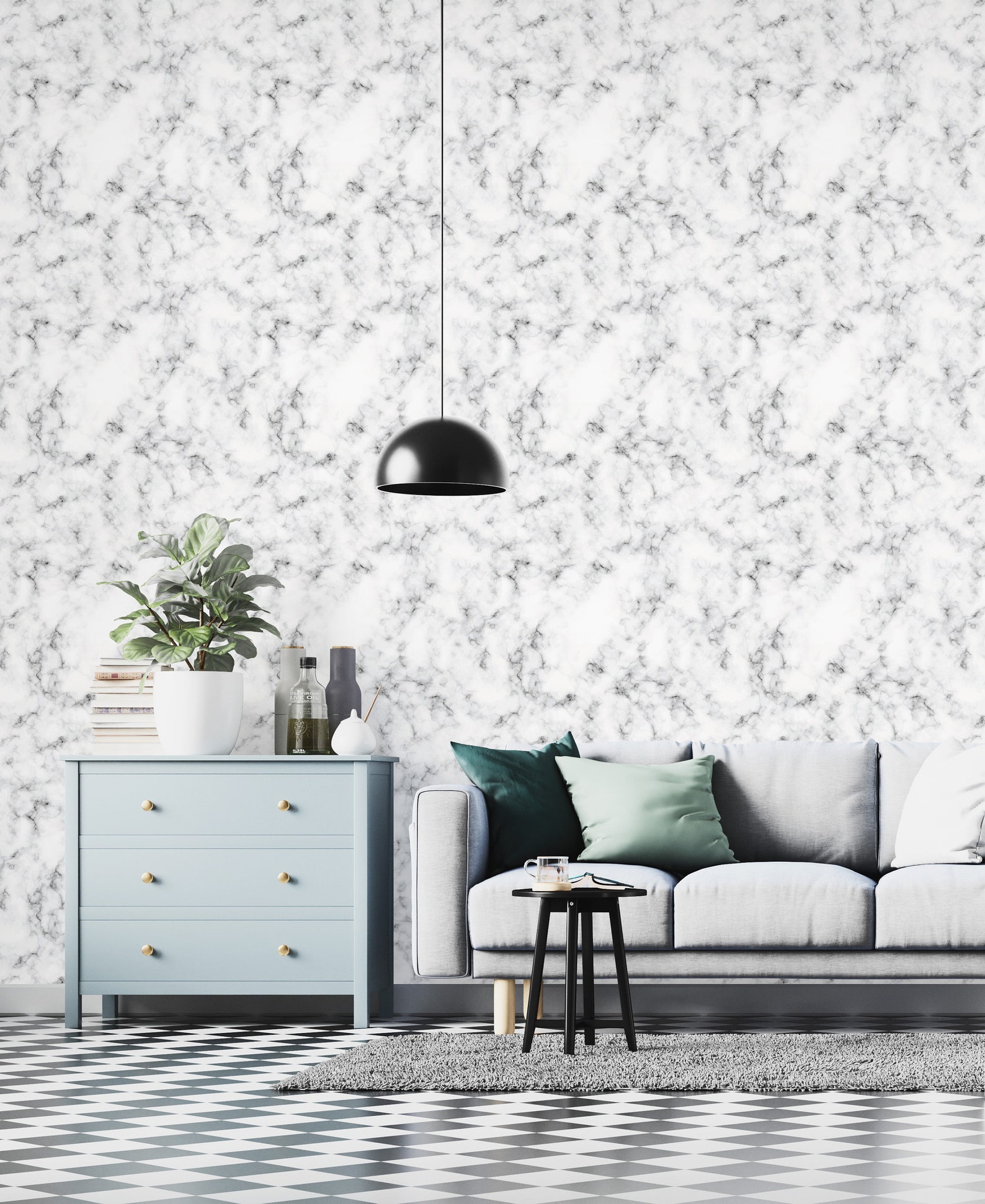 Marble Peel and Stick Wallpaper White Stone Texture Self Etsy