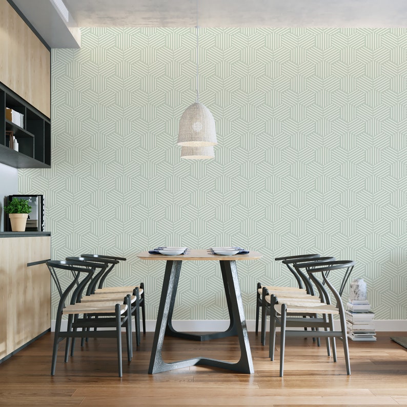 Sage Green Wallpaper Self Adhesive Honeycomb Geometric - Etsy