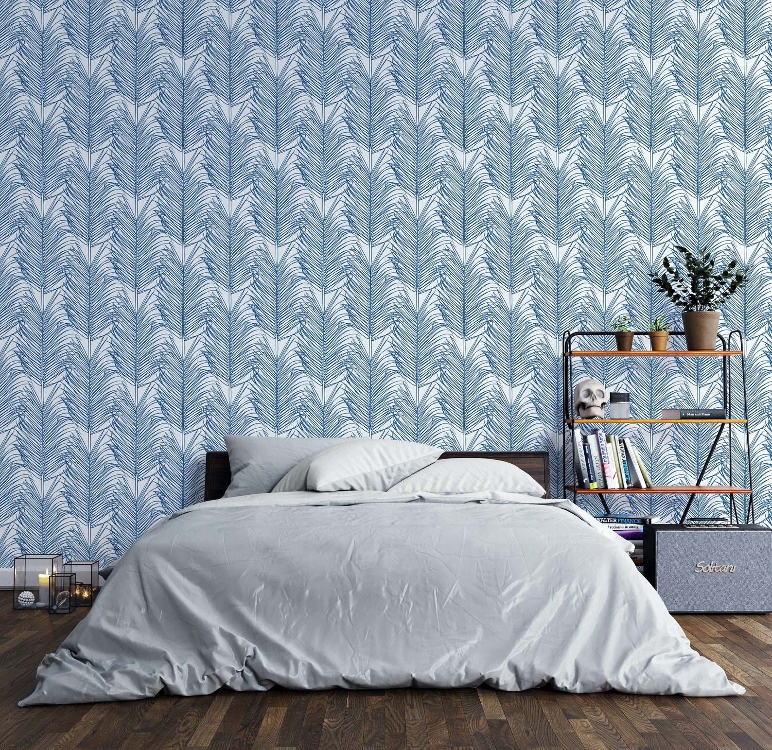 Coastal Blue Wallpaper Peel and Stick Beach Self Adhesive Etsy