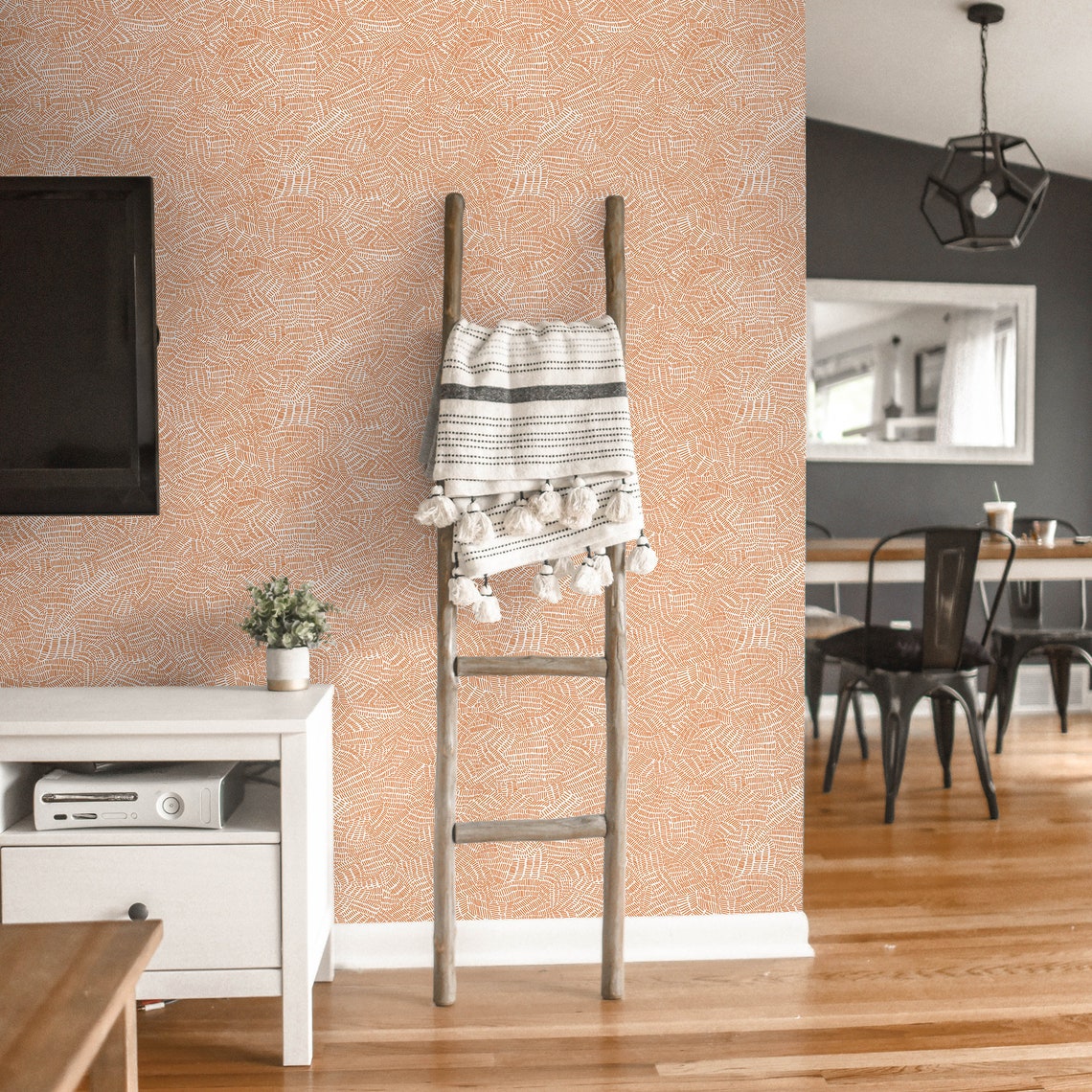 Burnt Orange Pattern Peel and Stick Wallpaper Self Adhesive - Etsy