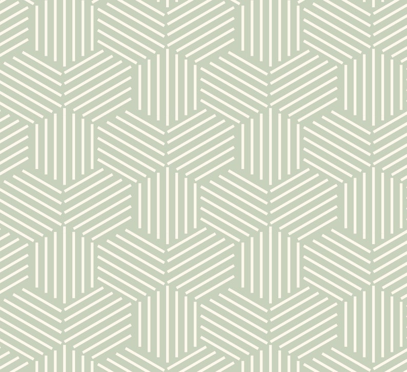 Sage Green Wallpaper Self Adhesive Geometric Etsy UK