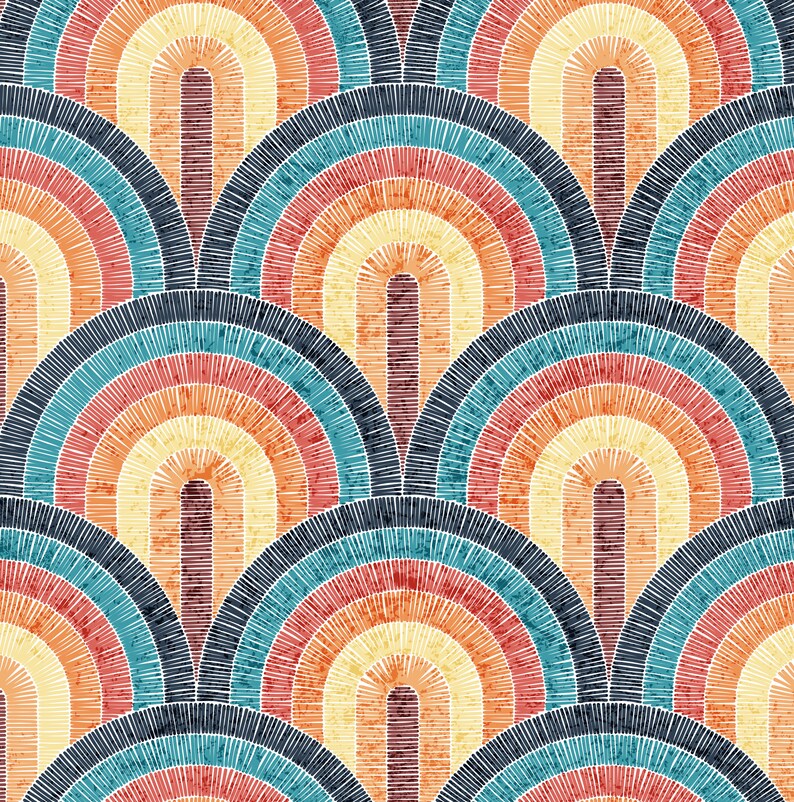 Boho Rainbow Wallpaper Peel and Stick Nursery Accent Wall Etsy