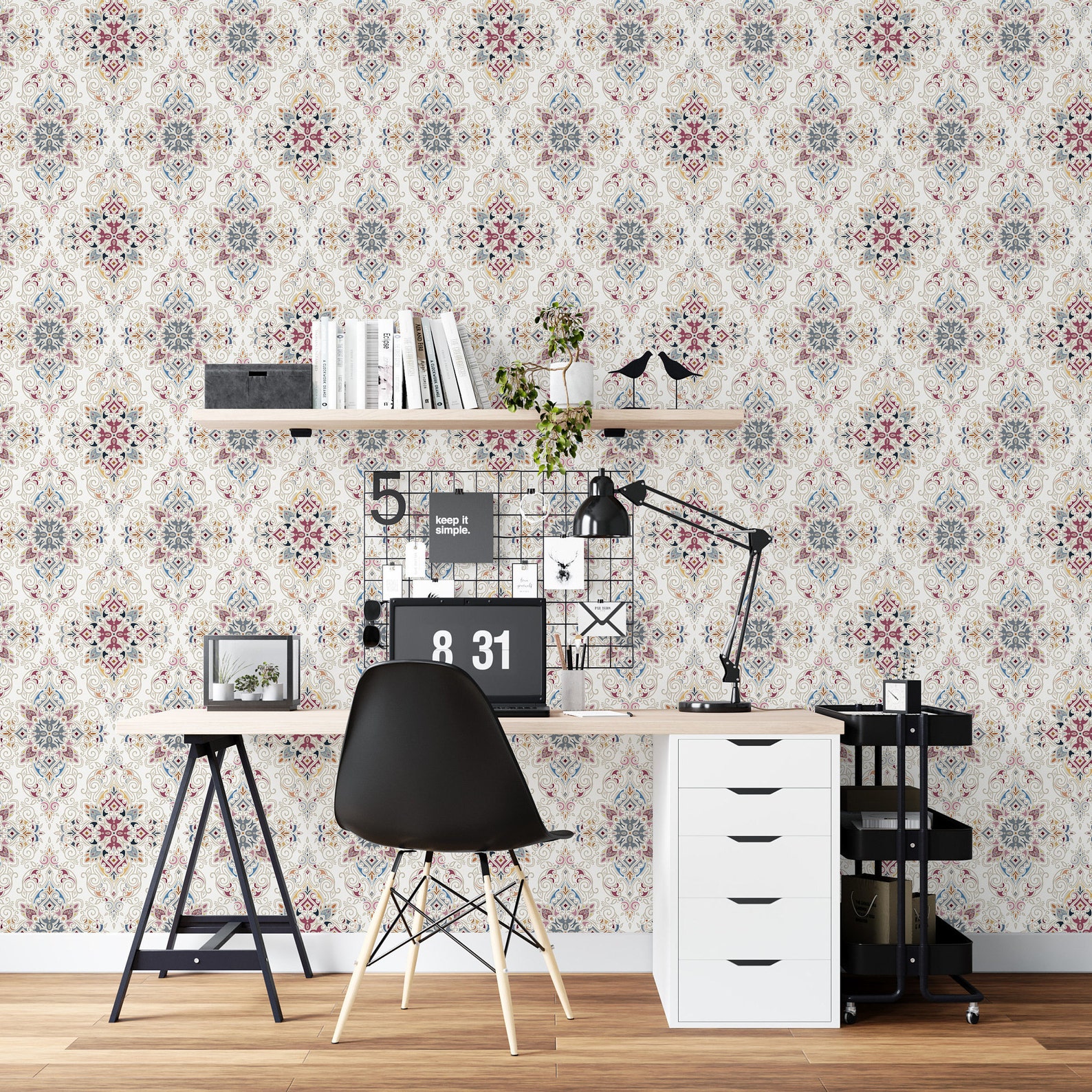 Moroccan Wallpaper Peel and Stick Croatian Tile Effect Self Etsy