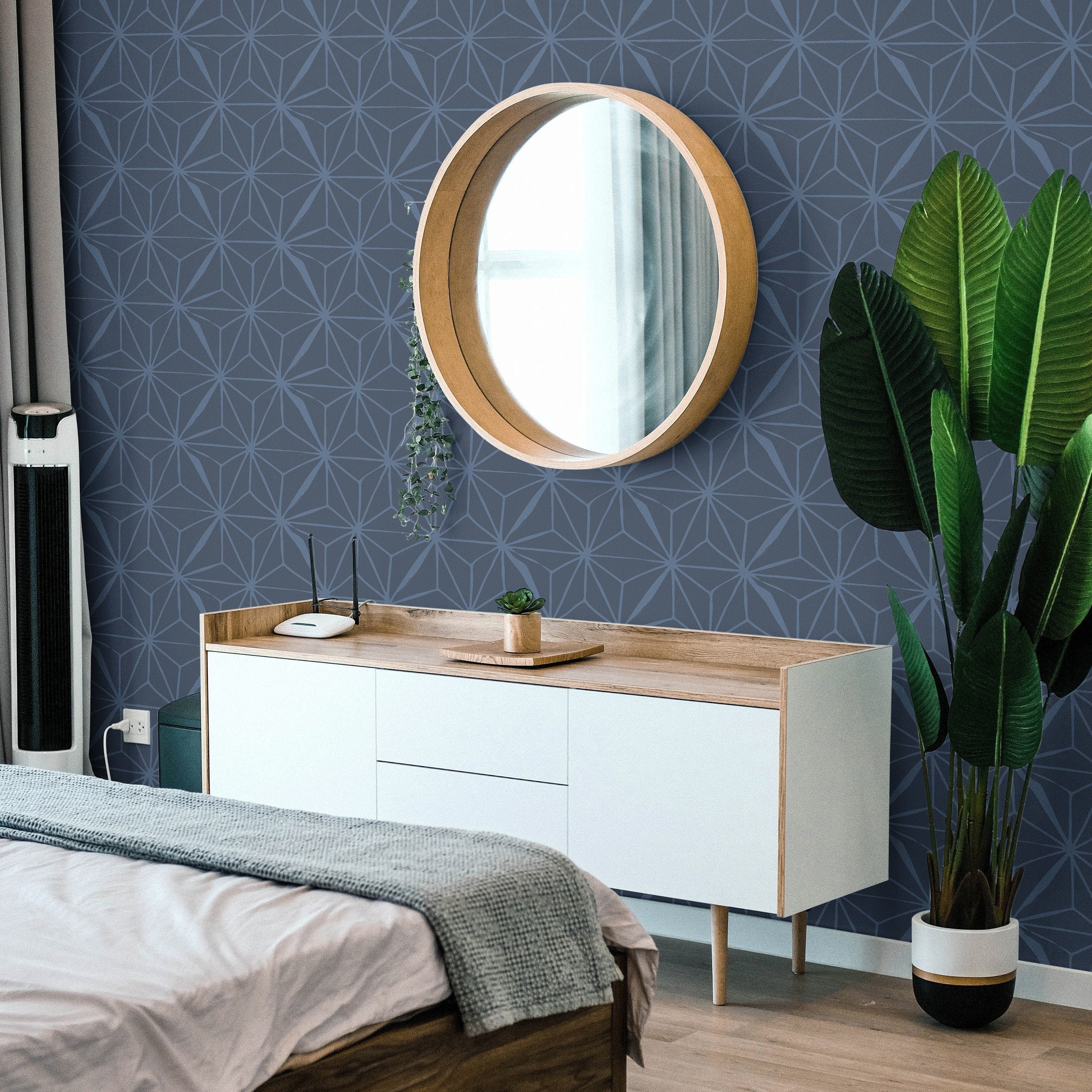 Navy peel and stick wallpaper deals