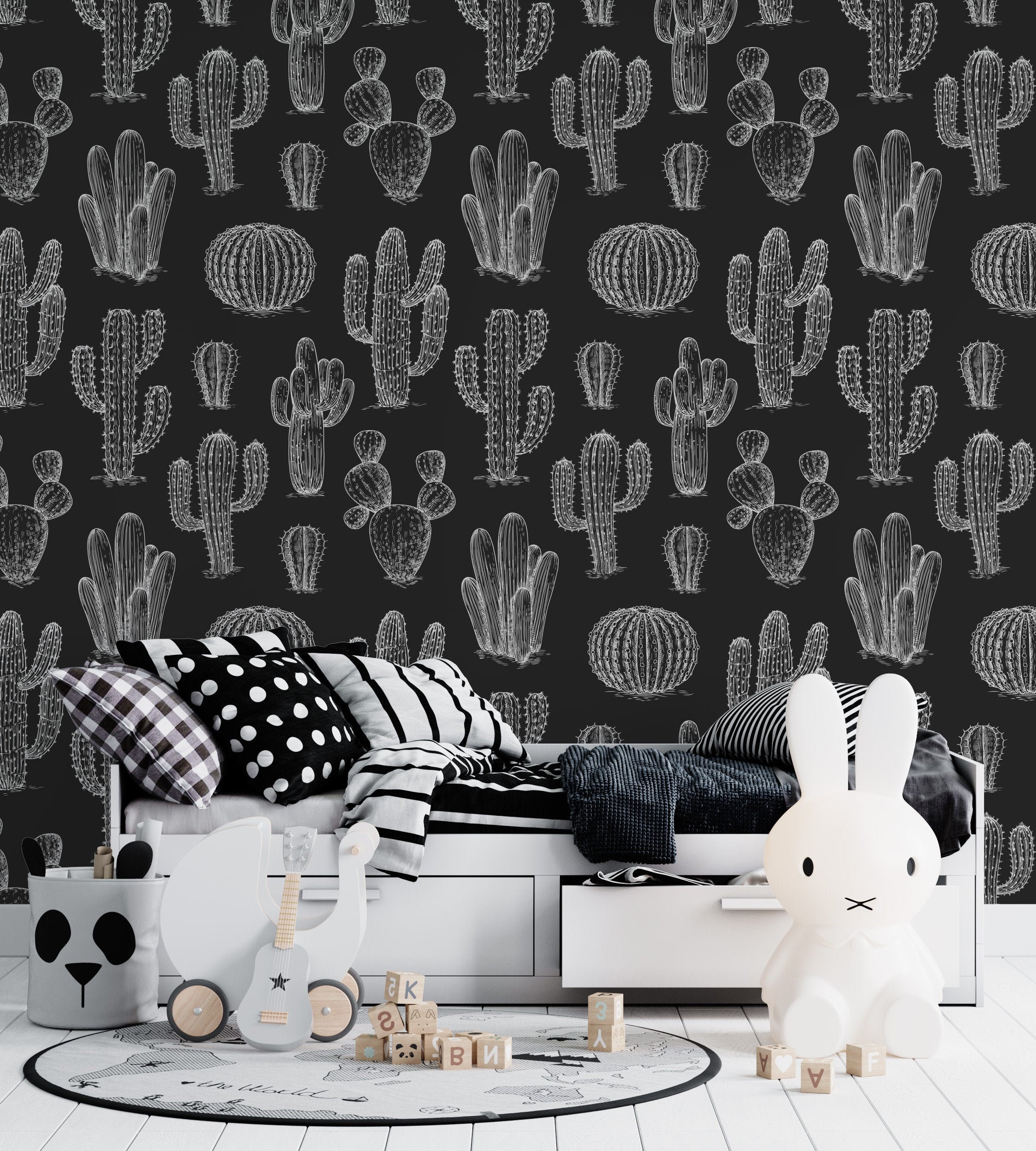 Cute cactus wallpaper  Peel and Stick or NonPasted